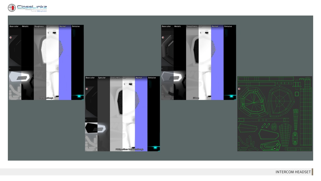 【3Dモデル・UnityPackage・XWear】インカムヘッドセット