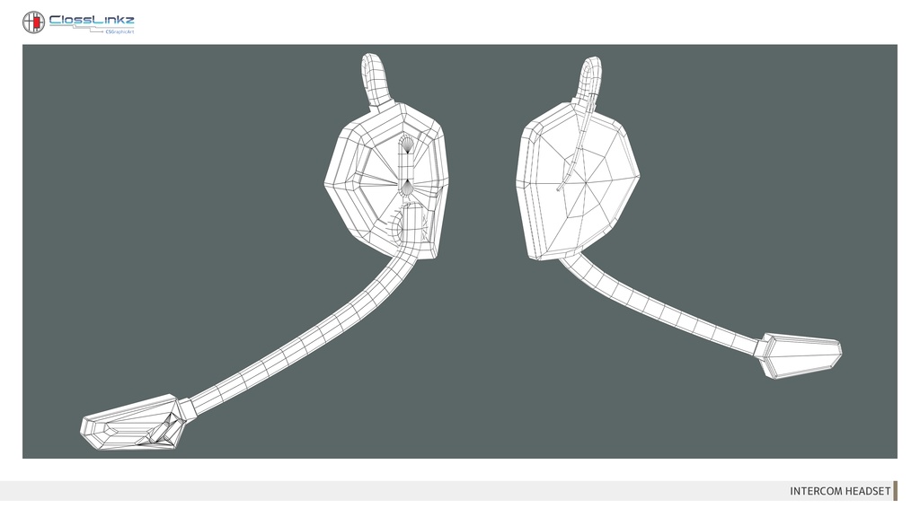 【3Dモデル・UnityPackage・XWear】インカムヘッドセット