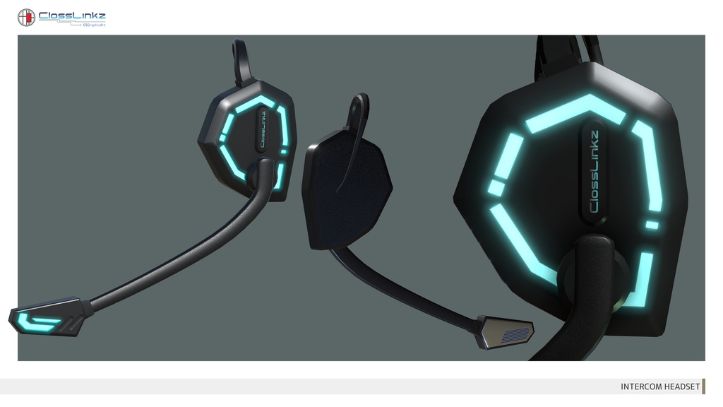 【3Dモデル・UnityPackage・XWear】インカムヘッドセット