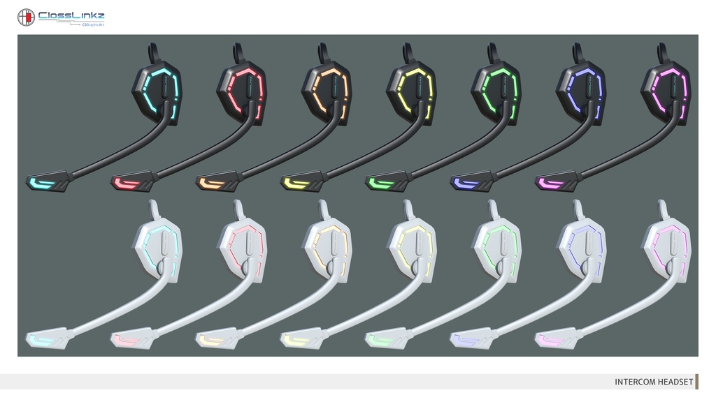 【3Dモデル・UnityPackage・XWear】インカムヘッドセット