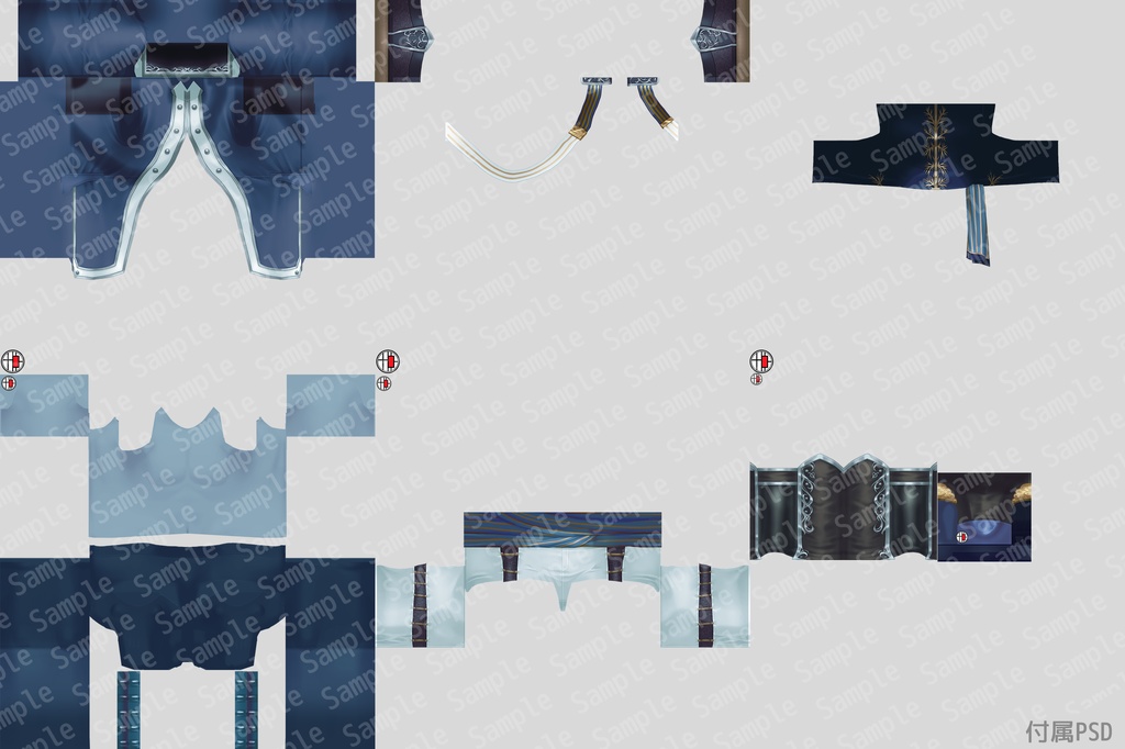 【VRoidテクスチャ】 ヴィクトリアンミリタリー士官衣装セット