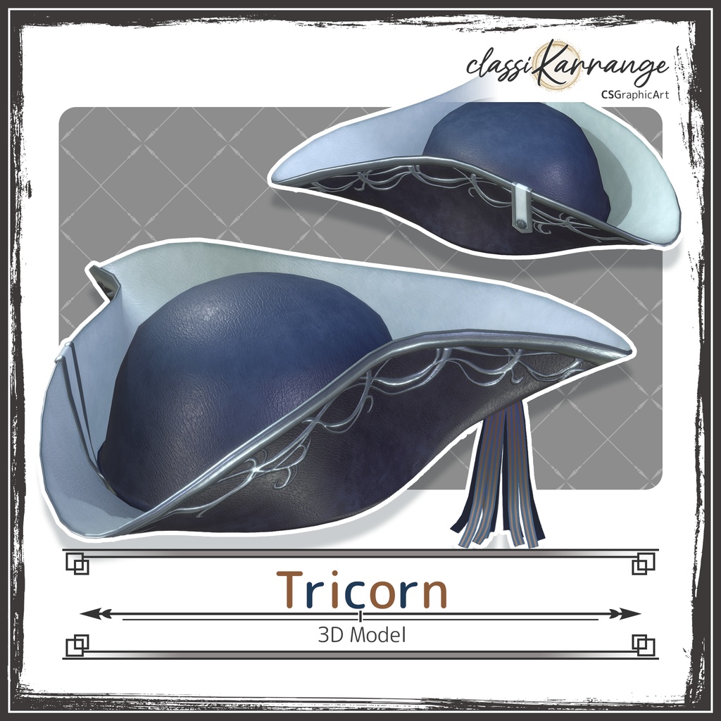 【3Dモデル・UnityPackage・XWear】トライコーン：カラバリ5Colors