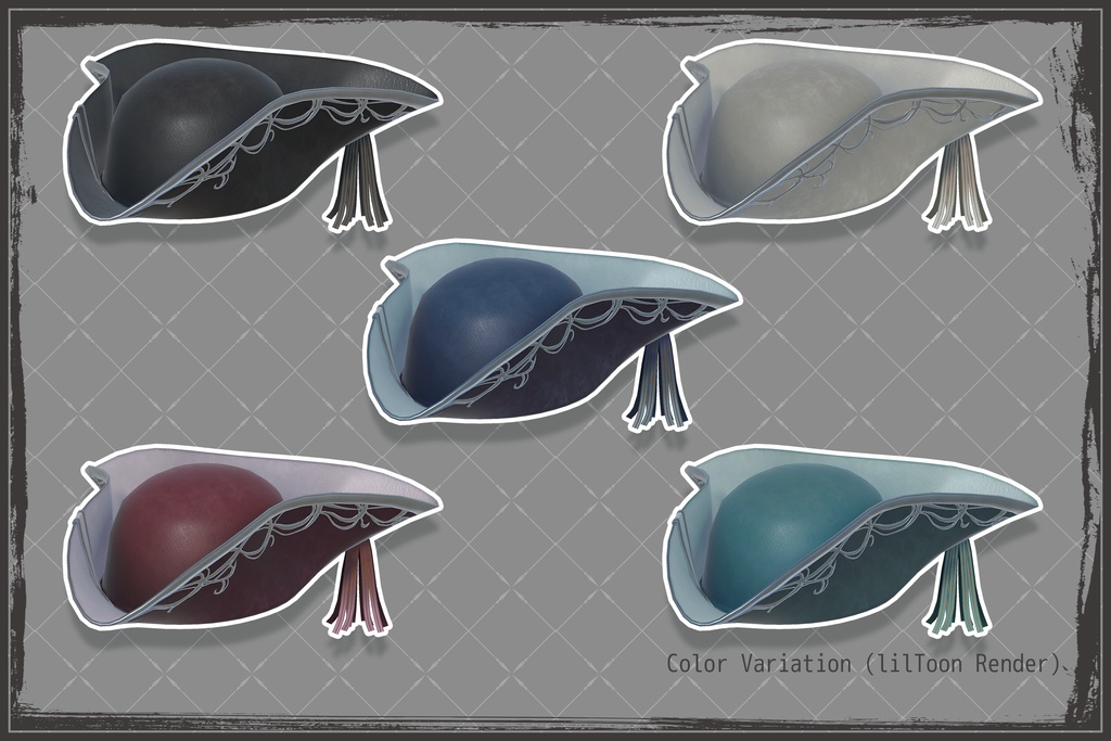 【3Dモデル・UnityPackage・XWear】トライコーン:カラバリ5Colors