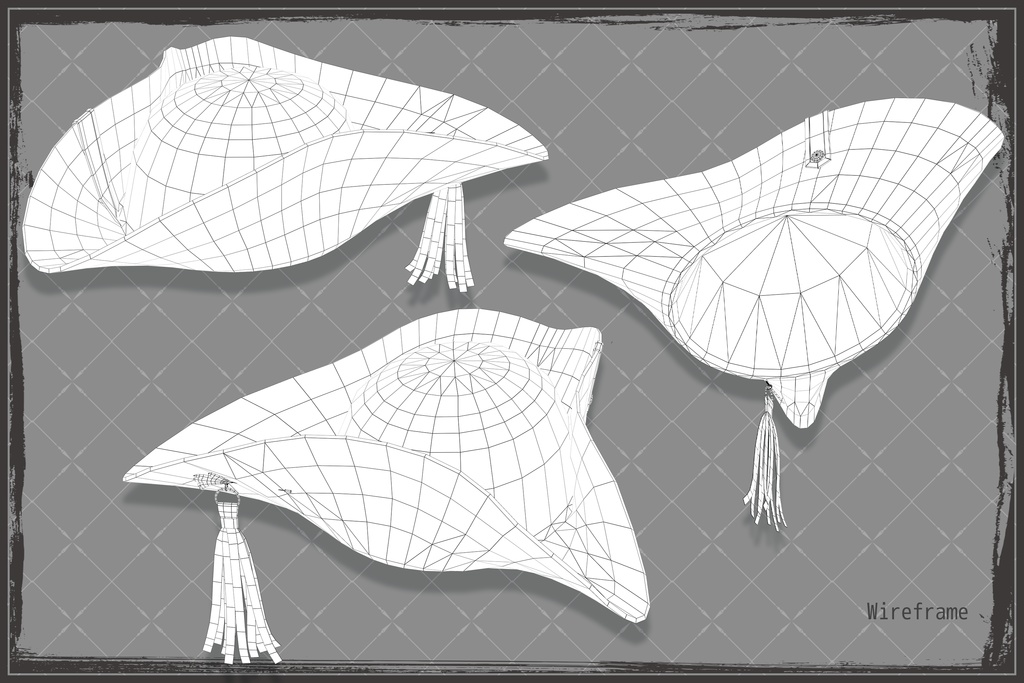 【3Dモデル・UnityPackage・XWear】トライコーン:カラバリ5Colors