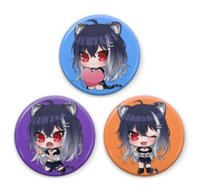 黒虎ゆうり 缶バッジ(全3種)