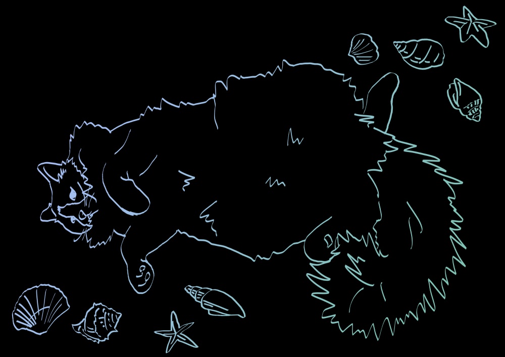 へそてんねこTシャツ