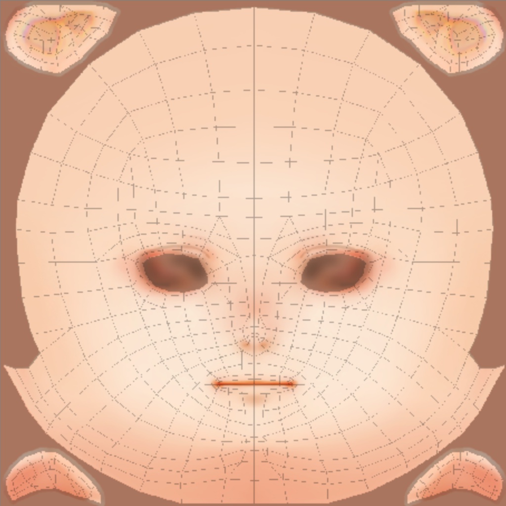 (無料版あり)VRoid男性用 顔テクスチャセット