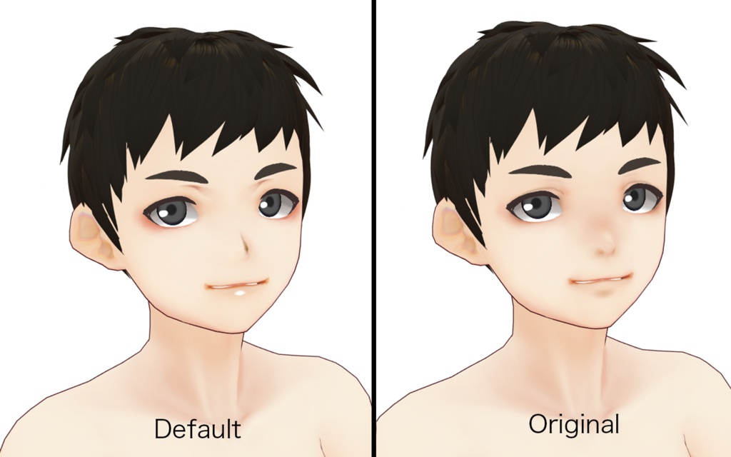 (無料版あり)VRoid男性用 顔テクスチャセット