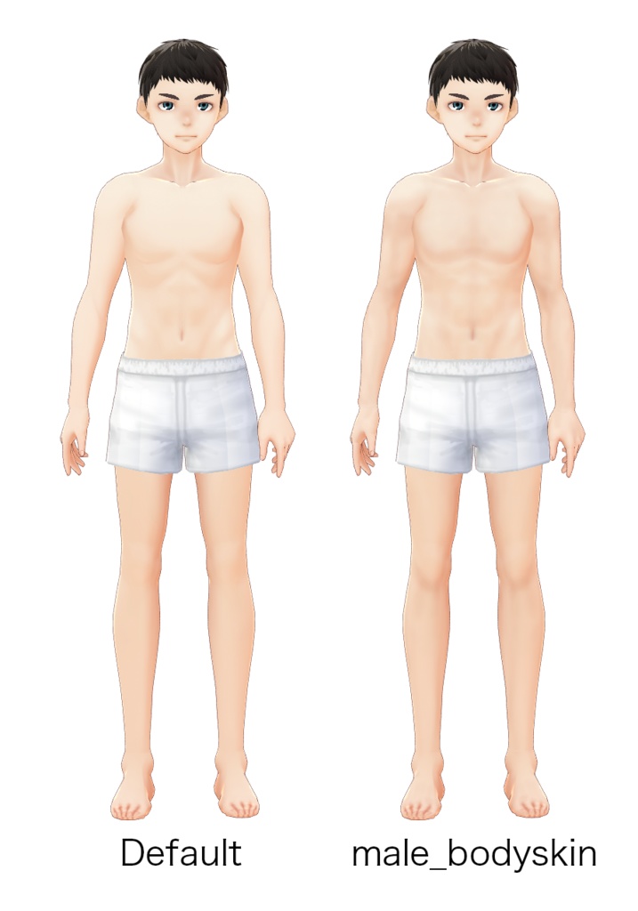 VRoid男性用ボディスキン