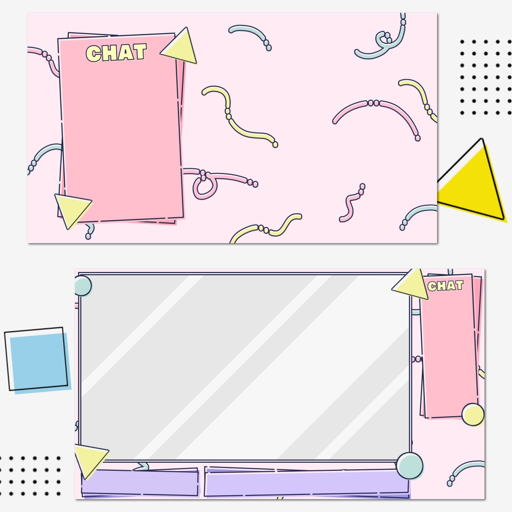 レトロポップな配信画面