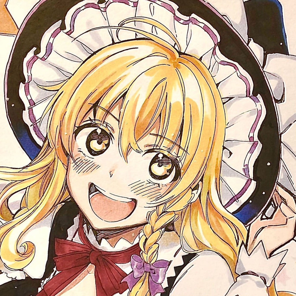 色紙no 002 霧雨 魔理沙 イラスト色紙 Milky Siesta Shop Booth