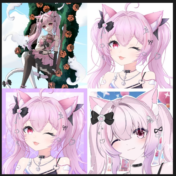 【VTuber Live2Dモデル】【Vts】【VTuber向け】【🌸元気アイドルねこちゃん💗】ピンクの髪のアイドルトレーニーです🐱/Live2D/