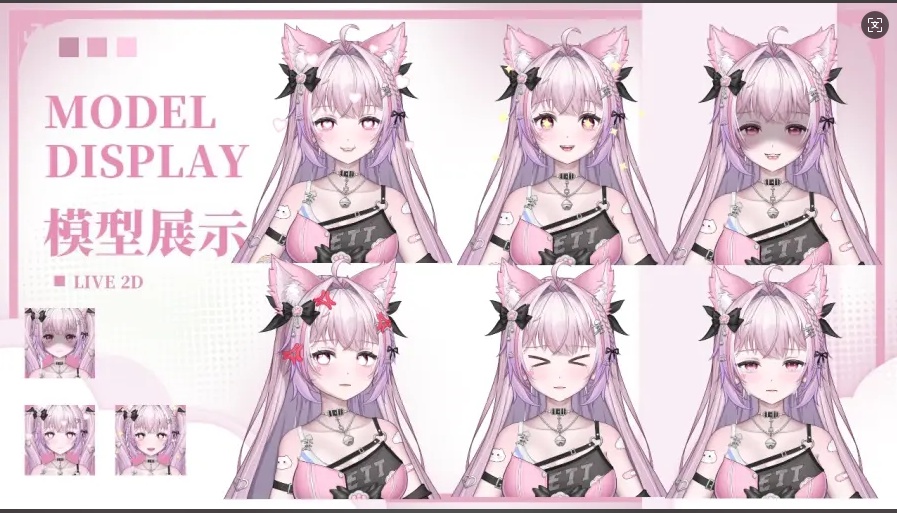 【VTuber Live2Dモデル】【Vts】【VTuber向け】【🌸元気アイドルねこちゃん💗】ピンクの髪のアイドルトレーニーです🐱/Live2D/