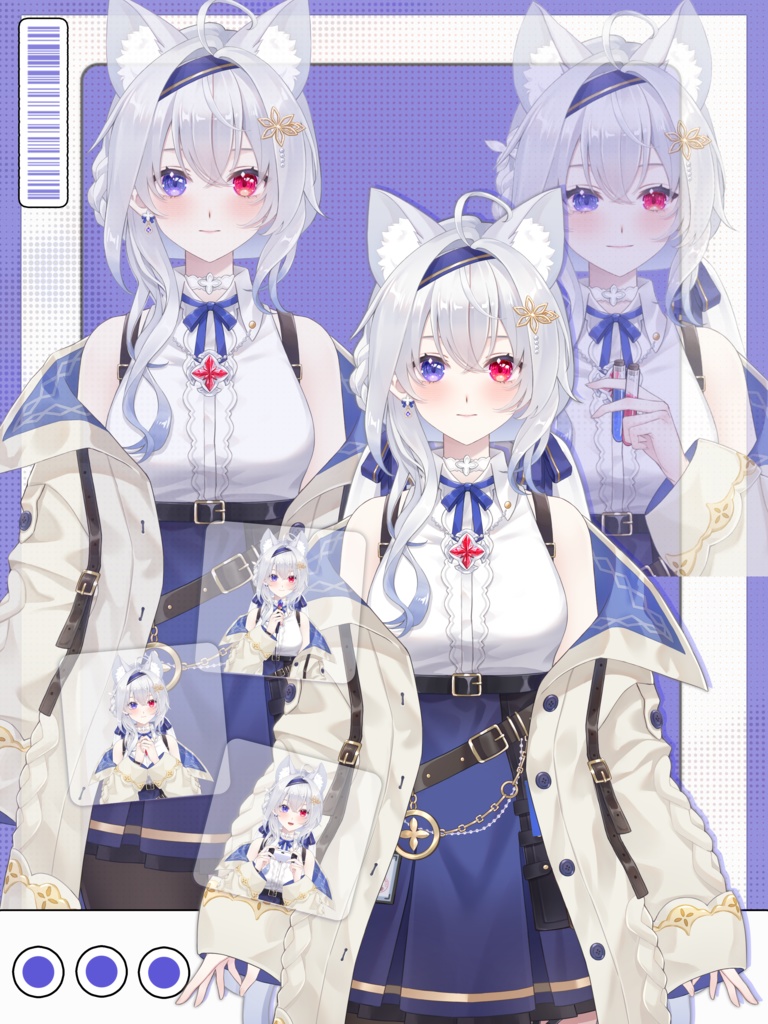 【VTuber Live2Dモデル】【Vts】【VTuber向け】【🌟銀髪の二色の瞳(にしきのひとみ少女薬剤師——アルマ】 🌟知性と可愛らし💗さを兼ね備えた傲娇な白猫😾! 🌟清楚で美しく、お👩姉さんにも妹にもなれる👧!