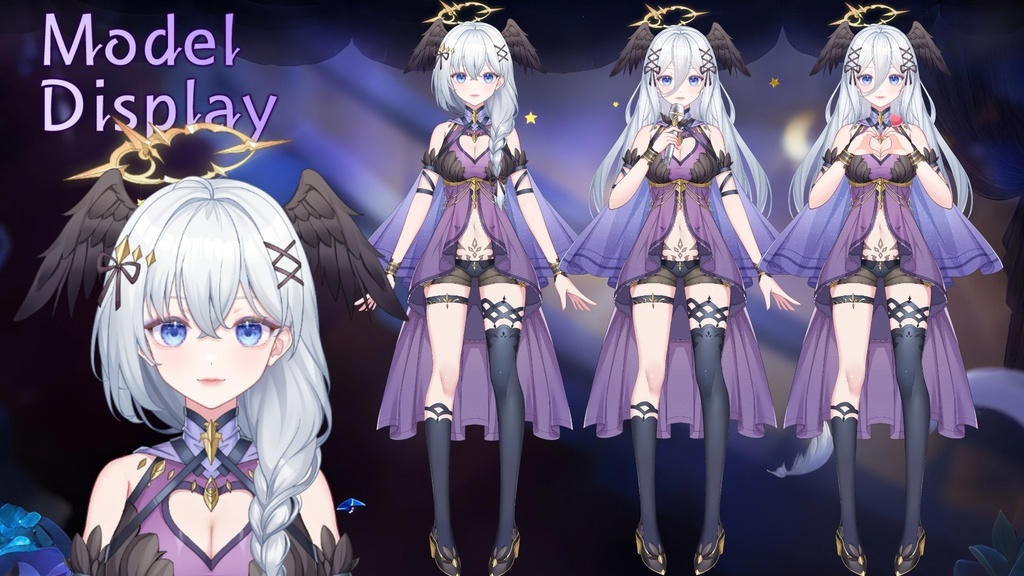 【VTuber Live2Dモデル】【Vts】【VTuber向け】【🌸Live2D 量販モデル】魅魔のおねえさん🌹 - ルーシー、😽 🌸25+ボタン、ワンクリックでサイズ変更、飛頭、vb あり、 🌸背景 UI 搭載、🌸顔文字スタンプ、🌸アイコン、🌸QQ 人!