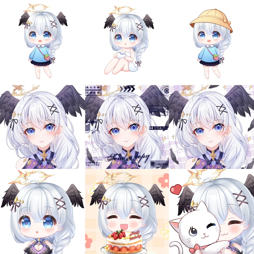 【VTuber Live2Dモデル】【Vts】【VTuber向け】【🌸Live2D 量販モデル】魅魔のおねえさん🌹 - ルーシー、😽 🌸25+ボタン、ワンクリックでサイズ変更、飛頭、vb あり、 🌸背景 UI 搭載、🌸顔文字スタンプ、🌸アイコン、🌸QQ 人!