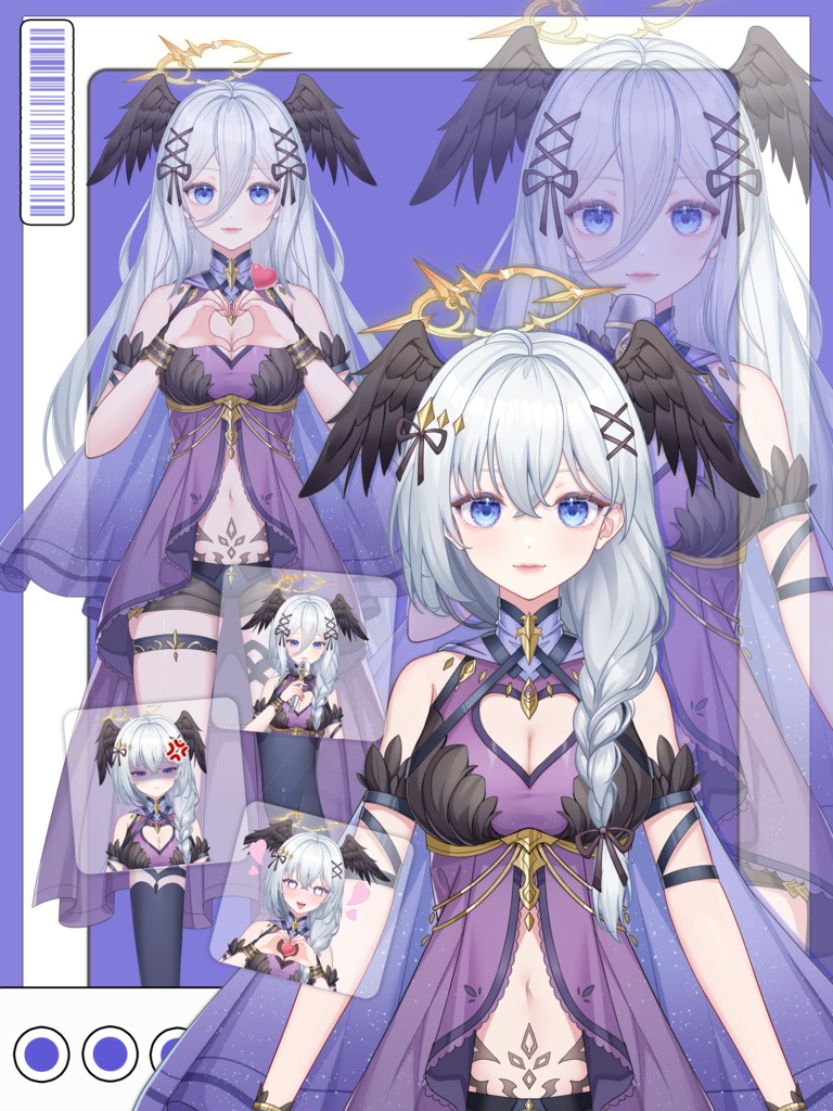 【VTuber Live2Dモデル】【Vts】【VTuber向け】【🌸Live2D 量販モデル】魅魔のおねえさん🌹 - ルーシー、😽 🌸25+ボタン、ワンクリックでサイズ変更、飛頭、vb あり、 🌸背景 UI 搭載、🌸顔文字スタンプ、🌸アイコン、🌸QQ 人!