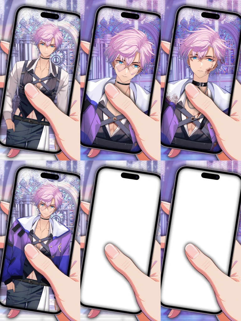 【Vts】【VTuber向け】【🌸Live2D 量販モデル】👔少年のような鮮新さと大人の魅力を併せ持つ188のイケメン男性アイドル! 💌男性アイドル・セイサ! 💌17のボタン! 💌背景UI、💌アイコン、スタンプ、 💌スマートフォン用の縦型フレーム付き。 💌購入すればすぐにデビュー可能!