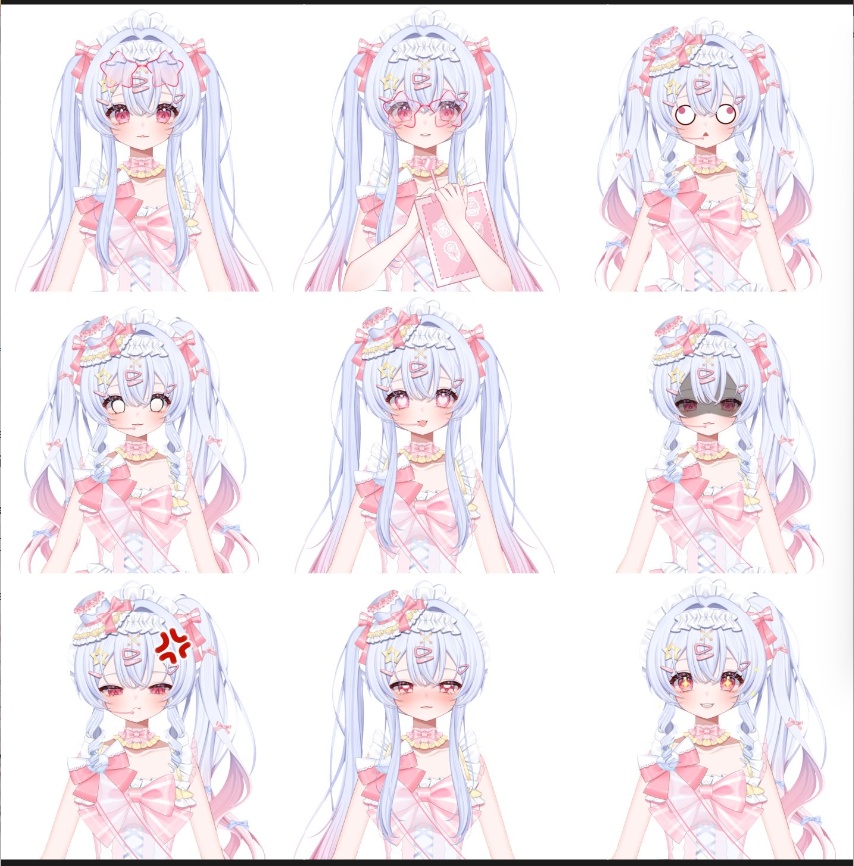 【Vts】【VTuber向け】【Live2D量贩きょうりょうはんモデル】🌹スーパーキュートな元気いっぱいのアイドル——ねむねむちゃん!30以上のボタン、💌頭が飛び出す、💌キュートな変形、💌素材多数、💌アイコン、スタンプ、背景UI💌、マウスカーソル、ワンクリックでデビュー!