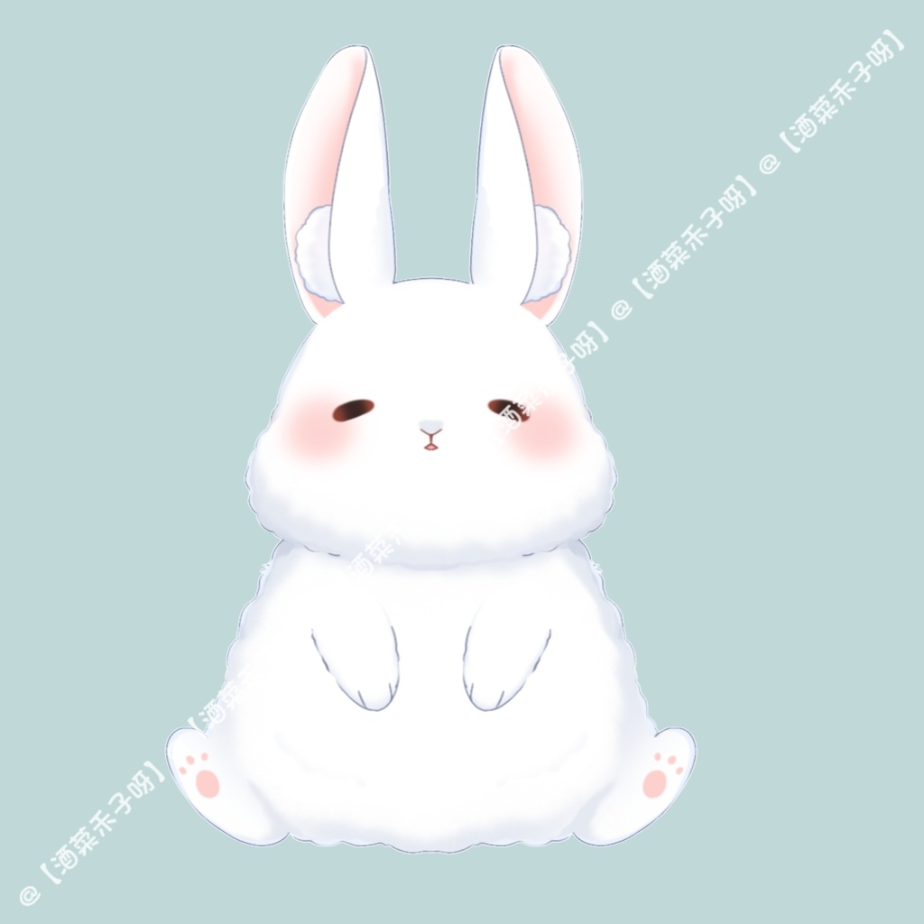 【Vts】【VTuber向け】【Live2D販売中の小動物モデル】 💞超かわいいふっくらうさぎ!🐰 顔認識対応 💞 配信OK、 💞 ペットみたいなデスクマスコットにもなるよ!! 💞