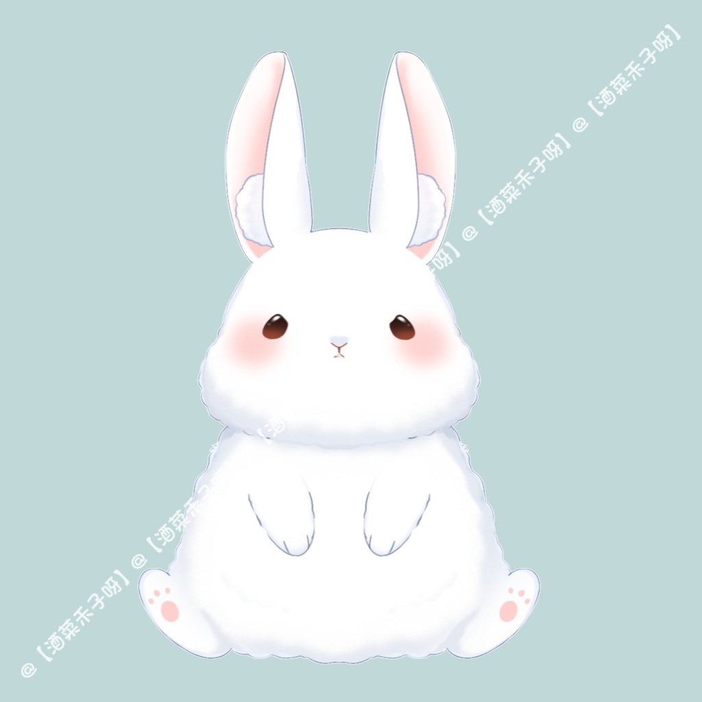 【Vts】【VTuber向け】【Live2D販売中の小動物モデル】 💞超かわいいふっくらうさぎ!🐰 顔認識対応 💞 配信OK、 💞 ペットみたいなデスクマスコットにもなるよ!! 💞