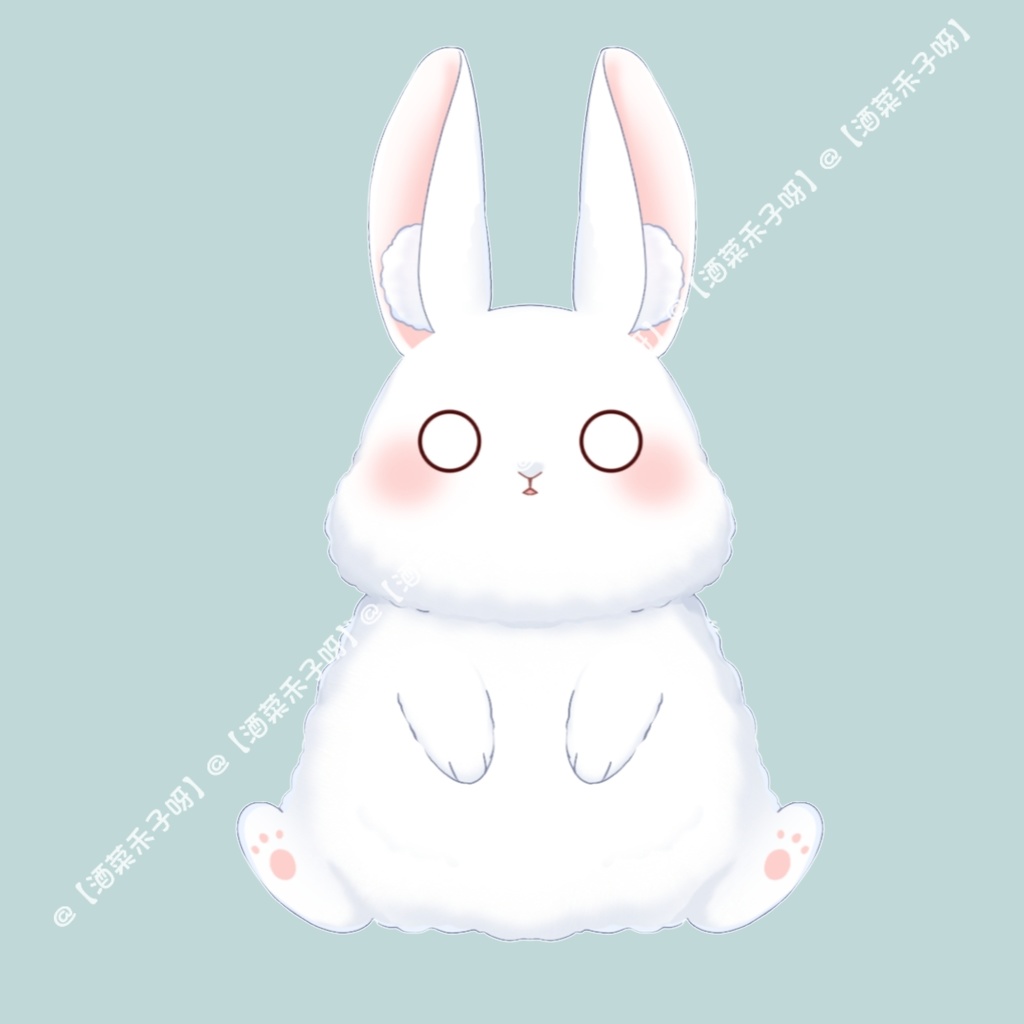 【Vts】【VTuber向け】【Live2D販売中の小動物モデル】 💞超かわいいふっくらうさぎ!🐰 顔認識対応 💞 配信OK、 💞 ペットみたいなデスクマスコットにもなるよ!! 💞