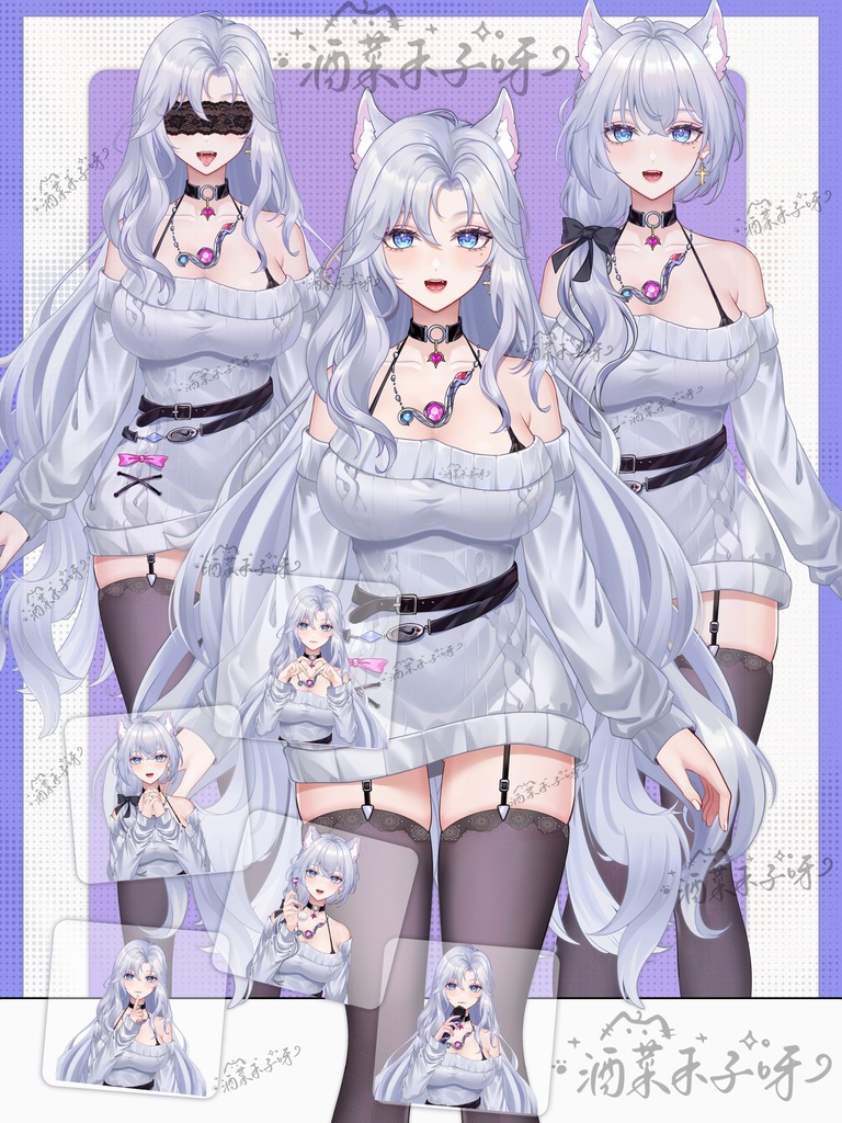 【Vts】【VTuber向け】【Live2D量販モデル】🐍超躍動スネークレディ・イヴリン! 🌸「ママ」と呼ぶの禁止! 🌸高精度、🌸30以上のスイッチ、🌸首飛び&ブレスト物理演算、🌸ワンクリック前傾機能付き!🌸専用背景UI、🌸アイコン、スタンプセットも完備で、 🌸ワンクリックでデビュー決まり!!