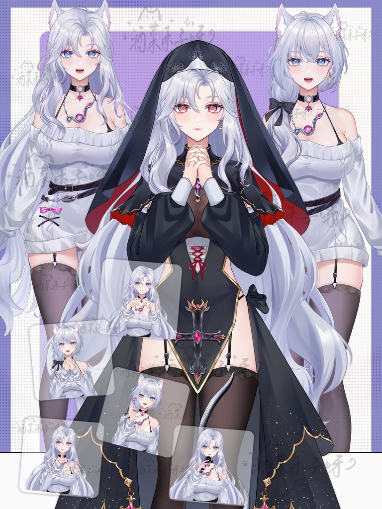 【Vts】【VTuber向け】【Live2D量販モデル】🐍超躍動スネークレディ・イヴリン！ 🌸「ママ」と呼ぶの禁止！ 🌸高精度、🌸30以上のスイッチ、🌸首飛び＆ブレスト物理演算、🌸ワンクリック前傾機能付き！🌸専用背景UI、🌸アイコン、スタンプセットも完備で、 🌸ワンクリックでデビュー決まり！！
