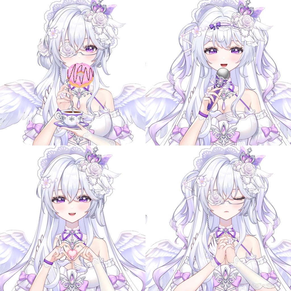 【Vts】【VTuber向け】【Live2D量販モデル】💮優雅で傲岸な小天使――希雅!! 💮高精度モデル!! 💮30以上のキー配置、 💮飛び頭、💮VB付き、💮ワンクリック前傾、 💮専用背景UI付き、