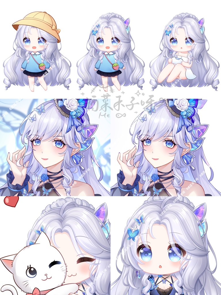 【Vts】【VTuber向け】【Live2D量販モデル】💗夜の帳に舞う蝶🦋――幽離(ゆうり)!!🦋神秘で美しく、セクシー!ママクラスの魅力を纏う!! 🦋高精度モデル、 🦋30以上の切り替えボタン、VB、フライングヘッド、ワンクリック前傾機能付き! 🦋専用背景UI、アイコン、スタンプセット、 🦋ワンクリックでデビュー完備!!