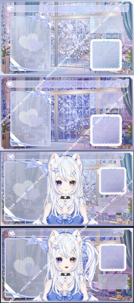 【Live2D量販モデル】🌟練習生・異色瞳キャットちゃん「小星星」——ブルーVer.!🌟30以上のトグル付き! 🌟ジャケット脱着可能、 🌟Vブレンド、 🌟フライングヘッド、 🌟ワンクリックでちびキャラ化! 🌟専用背景UI&アイコン&スタンプ付きで、 🌟今日から即デビュー!!!🌟