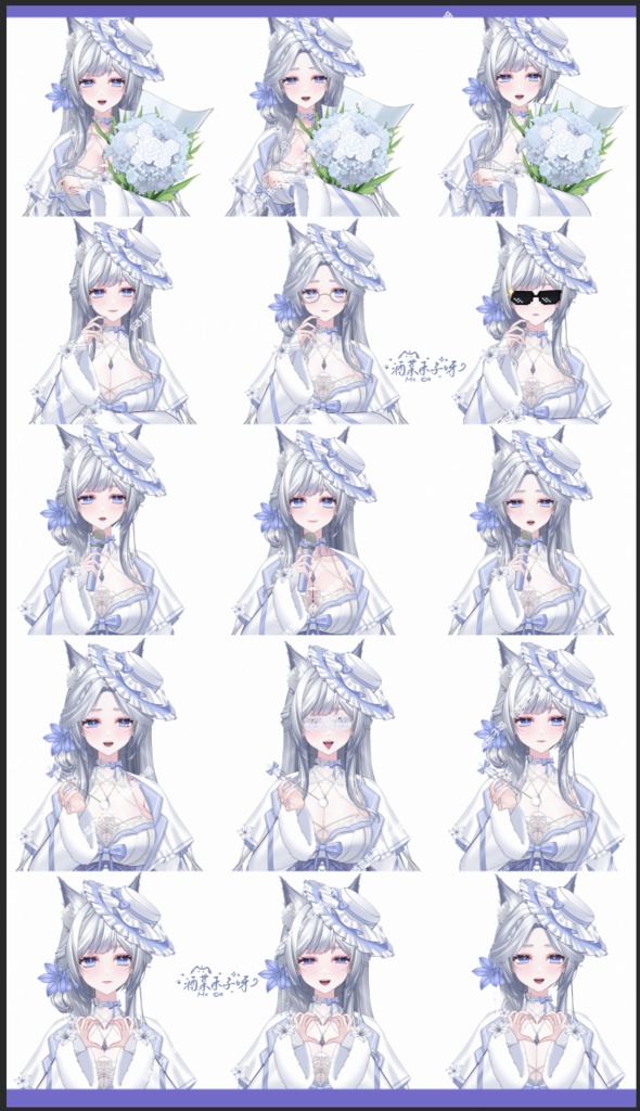 【Vts】【VTuber向け】【Live2D量産モデル】万元級の超絶御狐--銀汐(ぎんせき)!🌸あなたの優しい彼女! 🌸35以上のボタン、 🌸5種類の動作、 🌸ジャケット脱着可能、 🌸VB機能、 🌸フライングヘッド、 🌸前傾ポーズ! 🌸アイコン、 🌸スタンプ、 🌸専用背景UIをプレゼント! 🌸ワンクリックでデビュー!