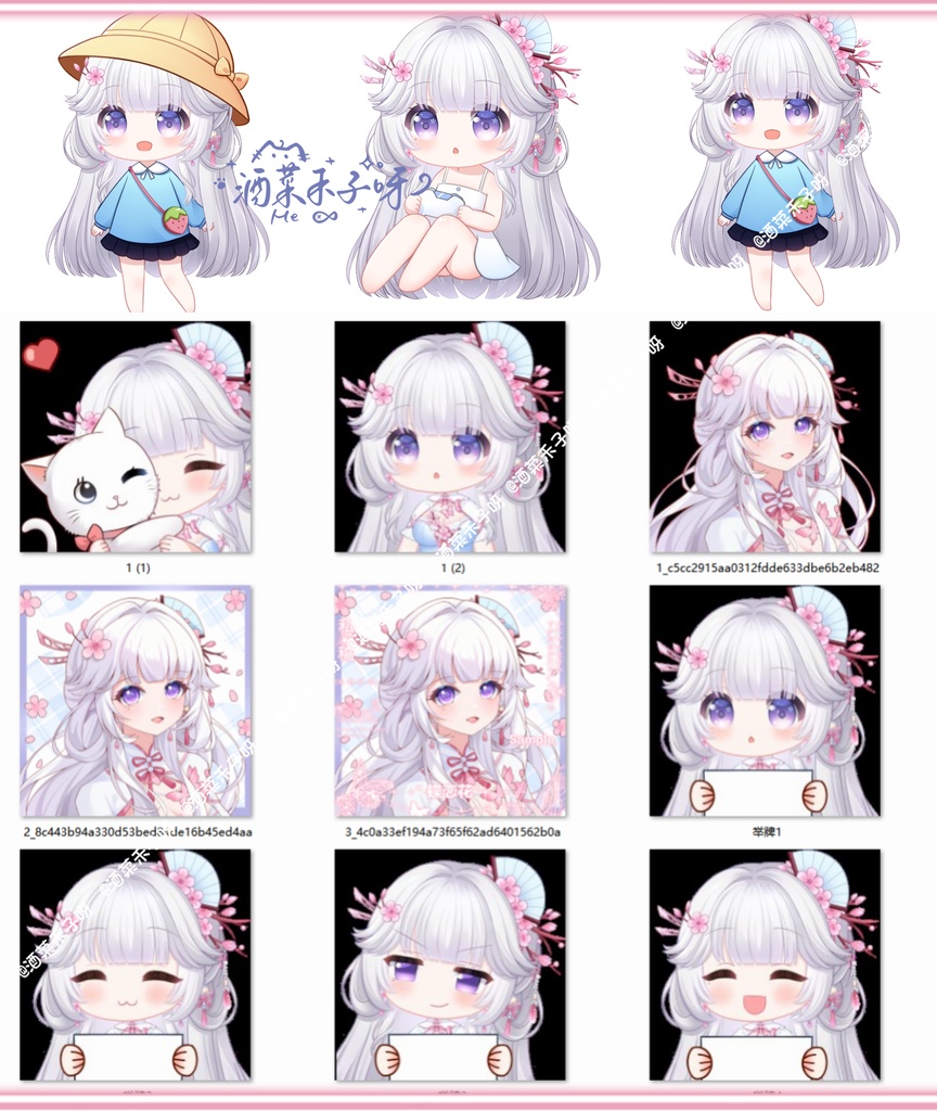 【Vts】【VTuber向け】【ライブ2D量販モデル】💗とても美しいチャイナドレス少女猫娘--七七!💗40+ボタン、💗六つのアクション、💗前傾、💗飛び頭、💗vb、💗特典グッズ付き