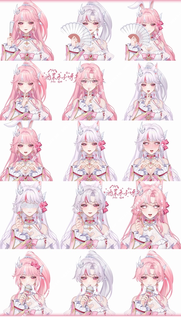 【Vts】【VTuber向け】【Live2D量販モデル】💗誓約の愛神--緋桜(ひおう)!💗38+ボタン、 💗5種類のアクション、 💗豊富な髪型組み合わせ、 💗VB対応、 💗飛び頭(ヘッドシステム)、 💗ワンクリック前傾機能付き