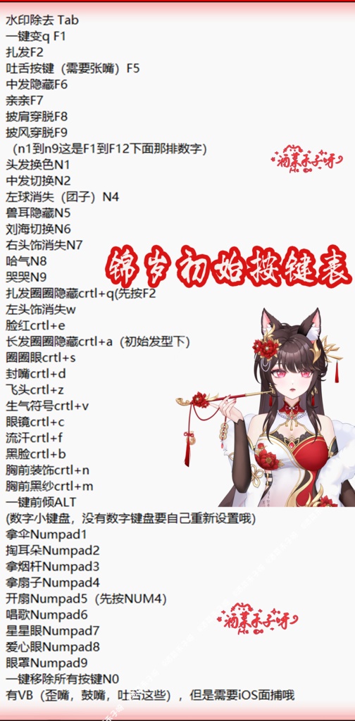 【Vts】【VTuber向け】【ライブ2D量販モデル】💗チャイナドレス少女牡丹--錦歳!💗35種以上のキー・💗2色髪・💗5モーション・💗飛び頭・💗VB対応・💗ワンタッチ前傾・💗ワンタッチQ版化!💗専用背景UI・💗スタンプ・💗アイコン・💗即デビューセット付属!