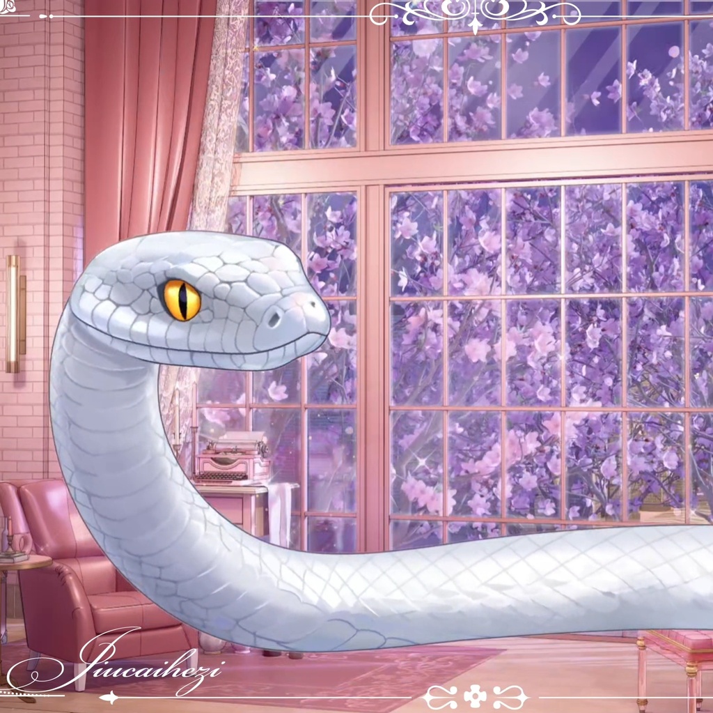 【Live2D 量産モデル】美しい白蛇🐍!VTSウィジェット!配信対応、ウィジェットとして使用可能!