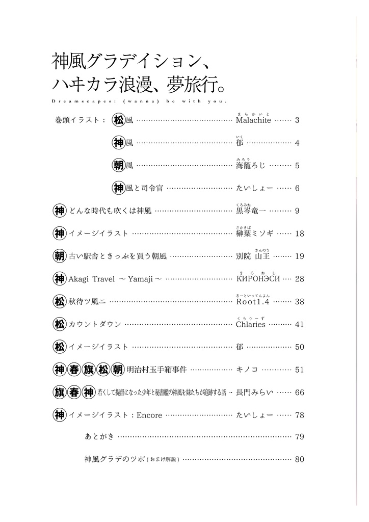 【時限】『神風グラデイション、ハヰカラ浪漫、夢旅行。』(神風おでかけロマン合同)