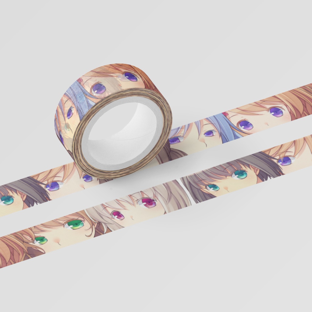 時空改札のみんなに見つめられる怪しいテープ