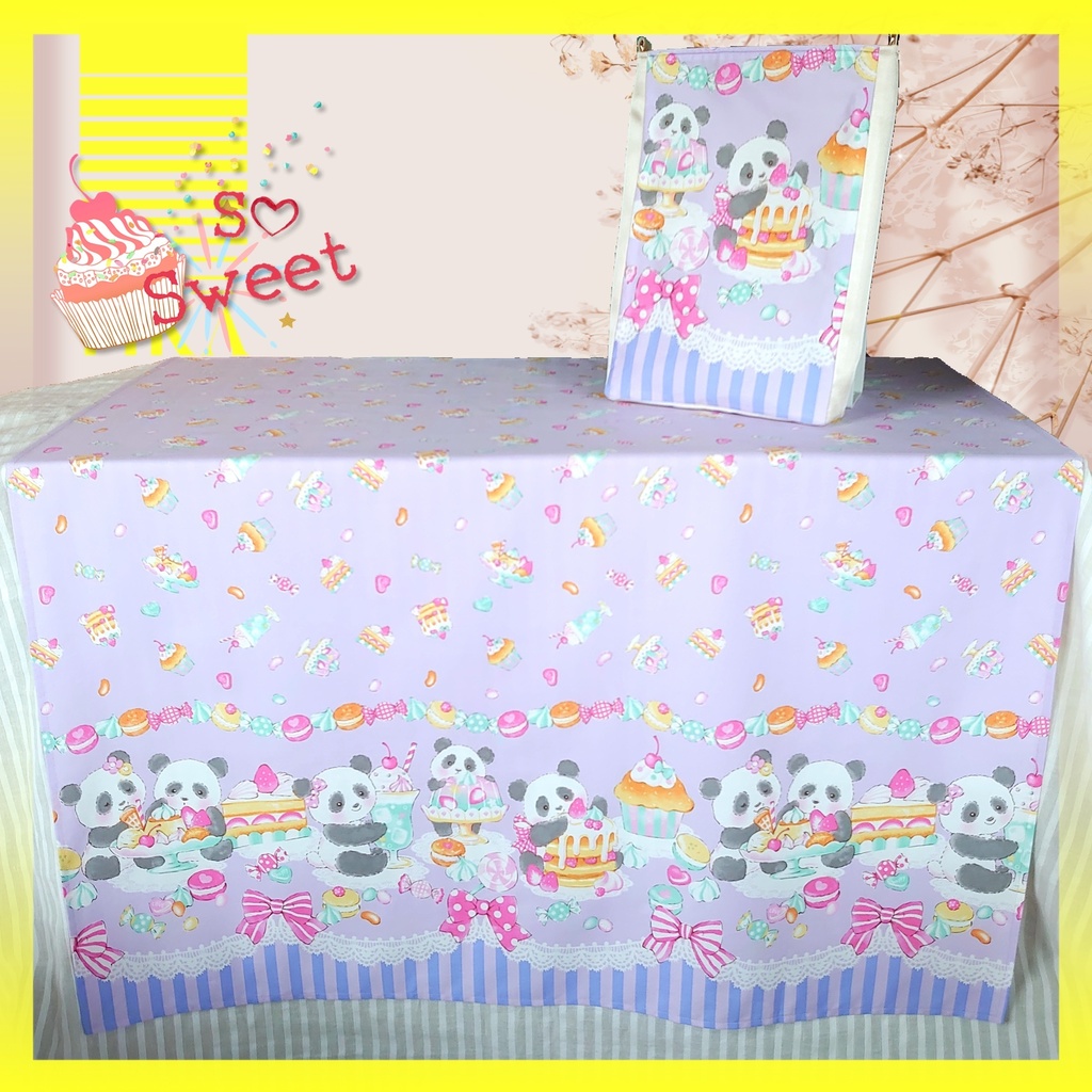 🍩🐼 イベント で スペース に 敷く布 🐼🧁 SweetsPANDANo.034Pink