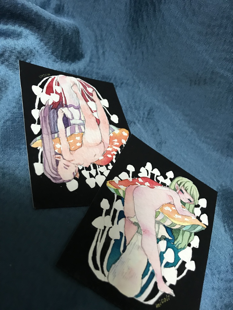 ATCサイズ原画 キノコの森