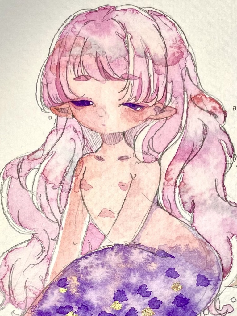 ドローイング原画人魚君