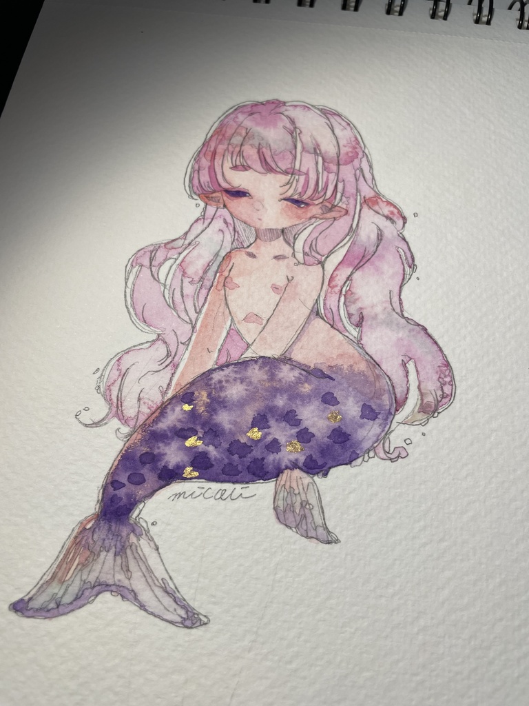 ドローイング原画人魚君