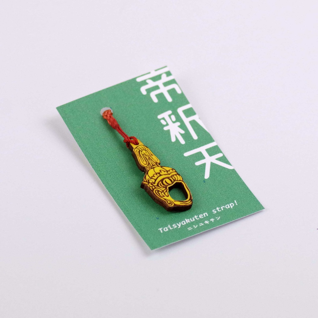 顔出し仏像ストラップ (帝釈天)