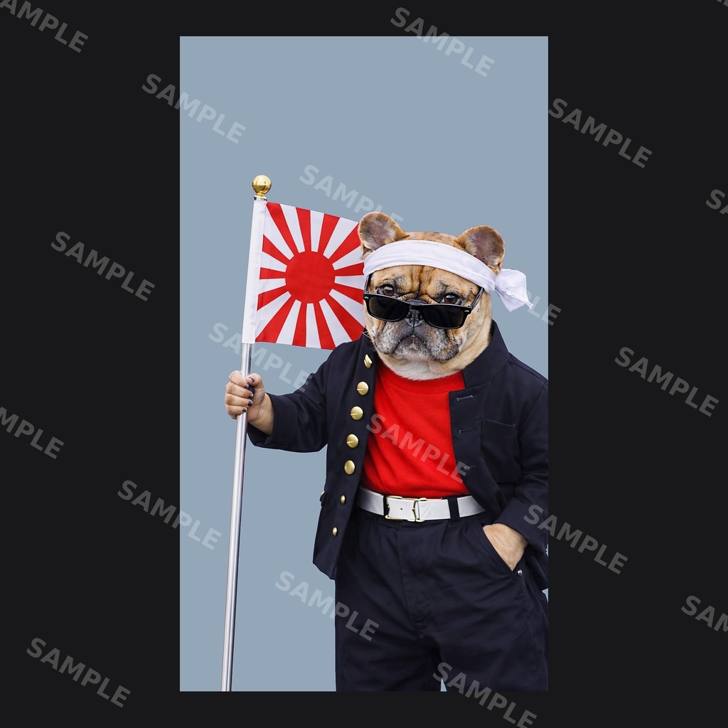 【高画質スマホ壁紙】ヤンキーフレンチブルドッグ ポーズセット|3バリエーション × 4サイズ(iPhone・Android対応)