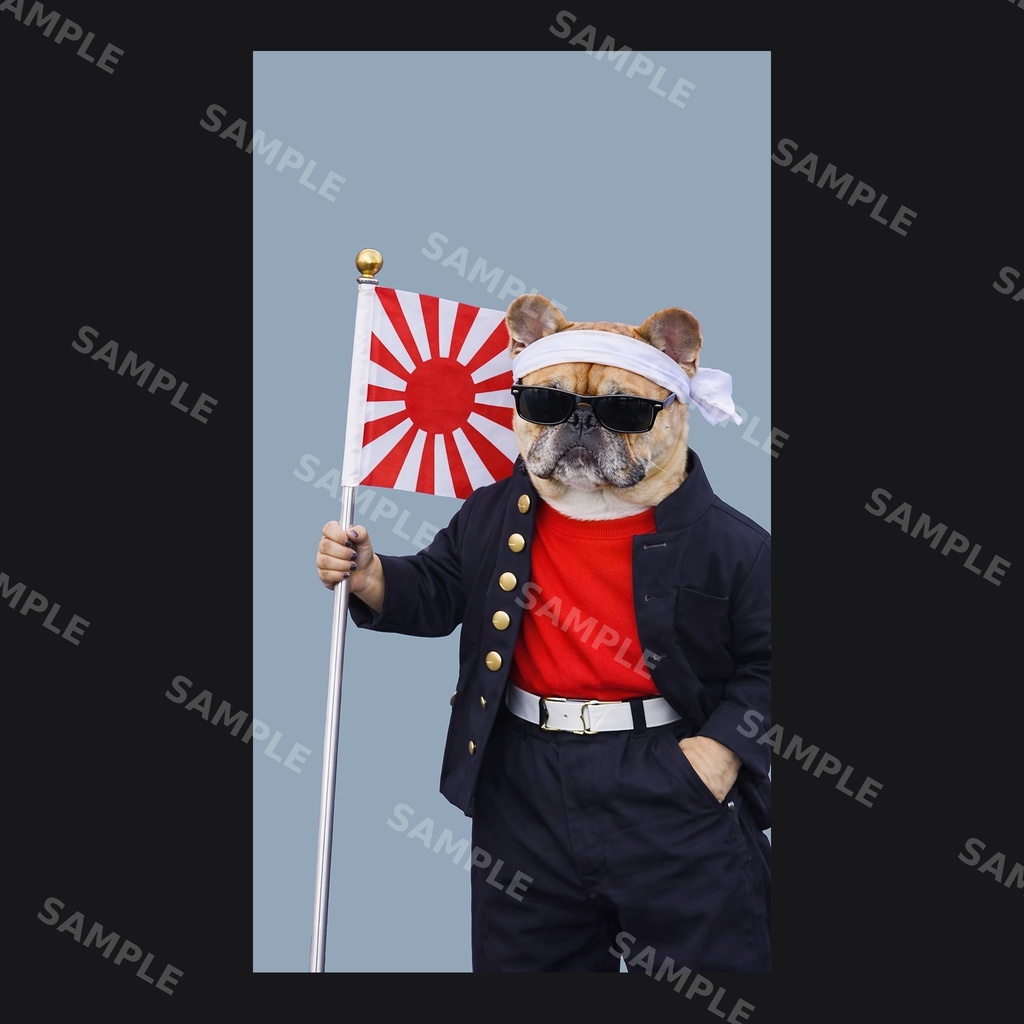 【高画質スマホ壁紙】ヤンキーフレンチブルドッグ ポーズセット|3バリエーション × 4サイズ(iPhone・Android対応)