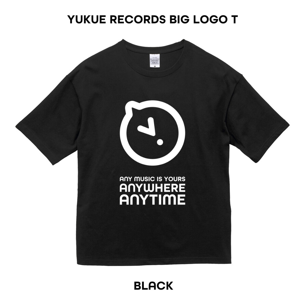 ゆくえレコーズビッグロゴT (Black / White)