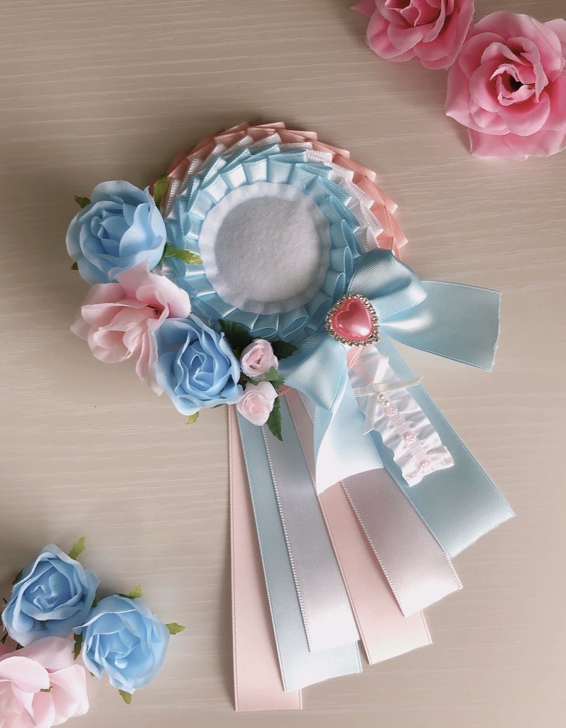 ❀˚̩͙*̩̩̥⁎* floraison rosette ❀˚̩͙*̩̩̥⁎* 缶バッジロゼット - チャーム