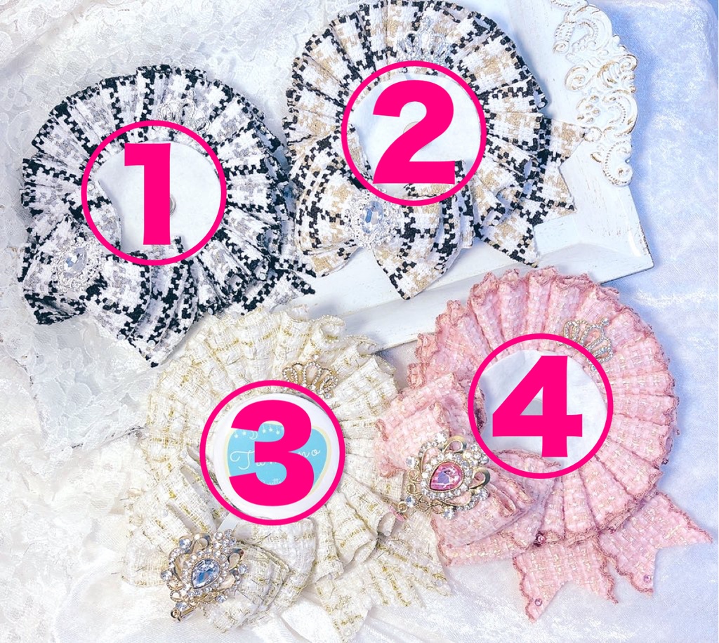 ツイードリボンロゼット