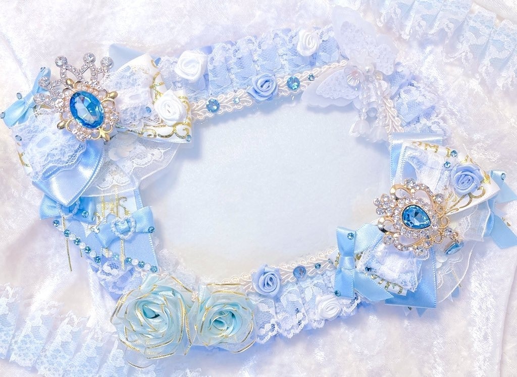 B7サイズ　横型ケースデコ　水色