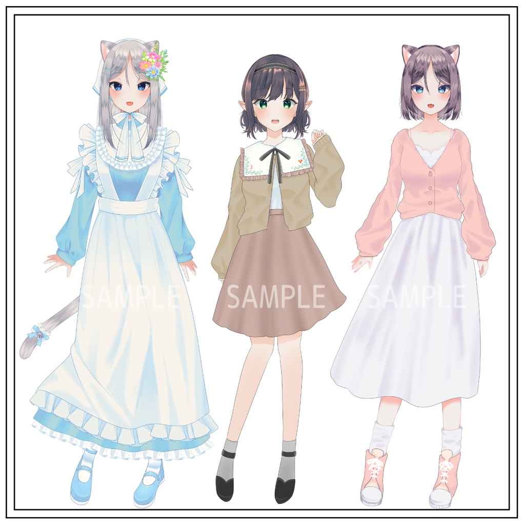 IRIAM・live2d用立ち絵制作